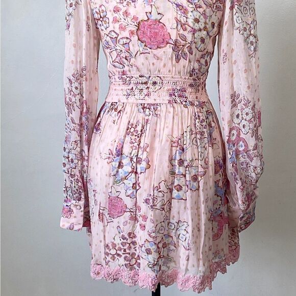 HEMANT & NANDITA Floral Print Button-Front Minidress size S - Picture 12 of 16